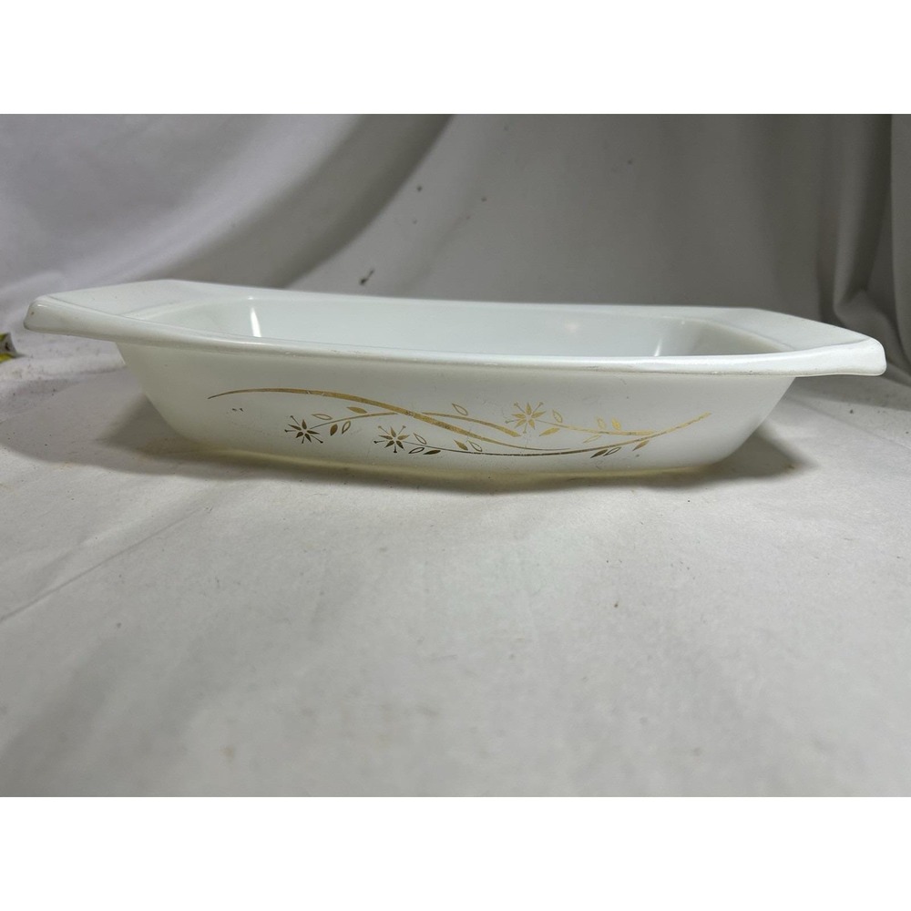 Vintage Pyrex Golden Honeysuckle Casserole #033 1 No Lid .5 QT Kitchen Decor